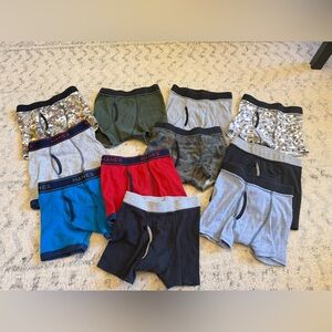 Hanes Boys Boxer Briefs Multi-Color Pack - Blue, Red, Green, Gray, Black, Camo